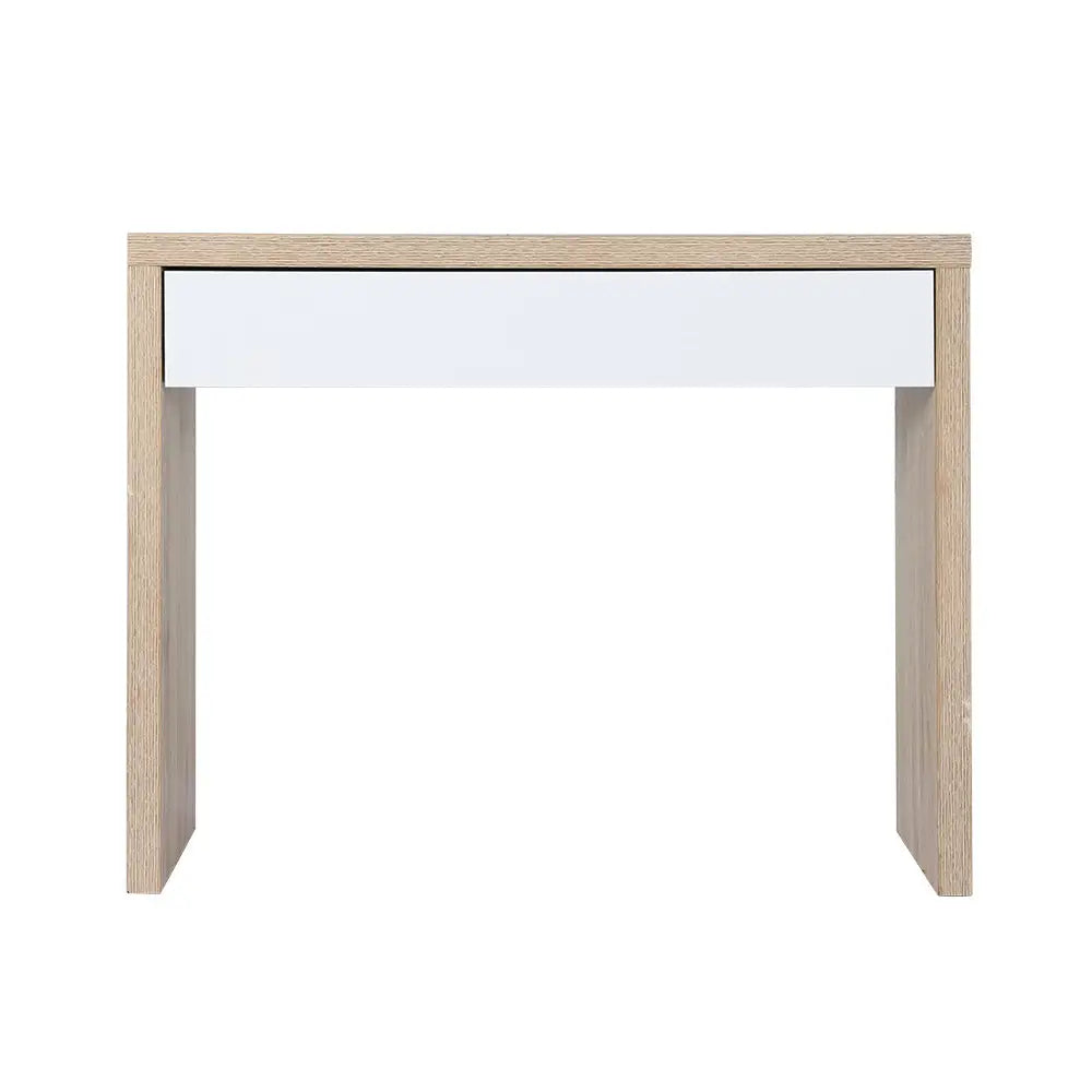 Artiss Console Table Storage Drawer Jory White Pine - Furniture > Living Room