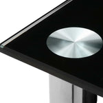 Artiss Console Table Tempered Glass Black - Furniture > Living Room