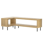 Artiss Corner Entertainment Unit TV Display Storage Shelf Wooden Pine - Furniture > Living Room