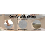 Artiss Dining Bench NATU Upholstery Seat Stool Chair Cushion Kitchen Furniture Oak 90cm - Furniture > Dining