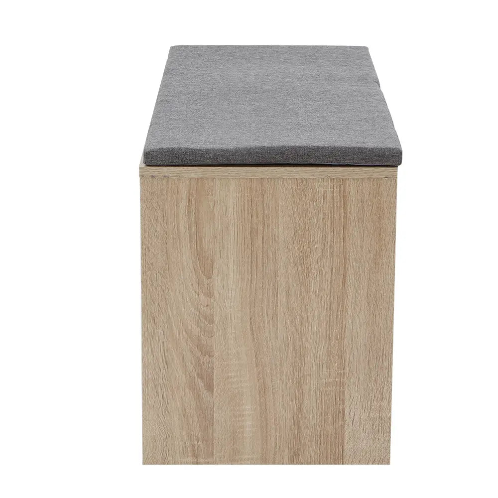 Artiss Dining Bench NATU Upholstery Seat Stool Chair Cushion Kitchen Furniture Oak 90cm - Furniture > Dining