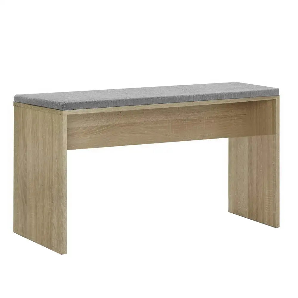 Artiss Dining Bench NATU Upholstery Seat Stool Chair Cushion Kitchen Furniture Oak 90cm - Furniture > Dining