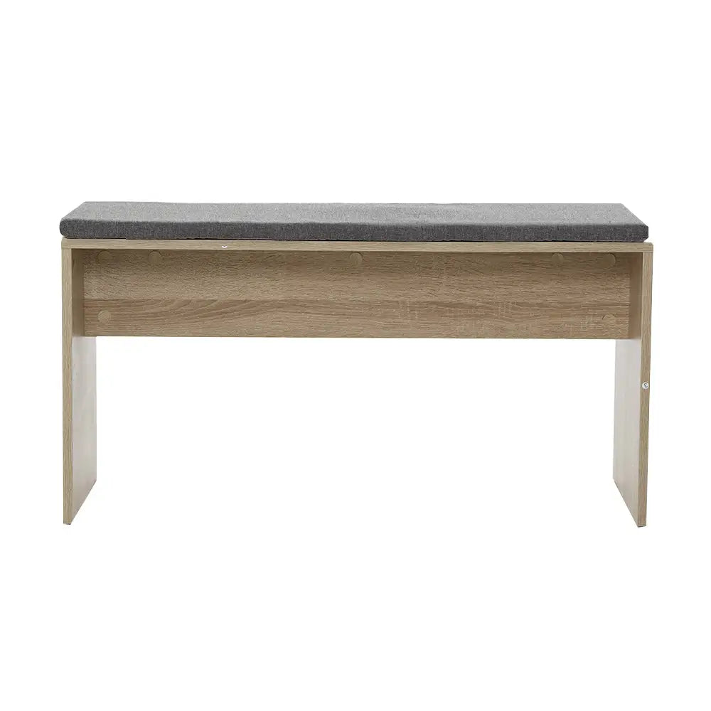 Artiss Dining Bench NATU Upholstery Seat Stool Chair Cushion Kitchen Furniture Oak 90cm - Furniture > Dining