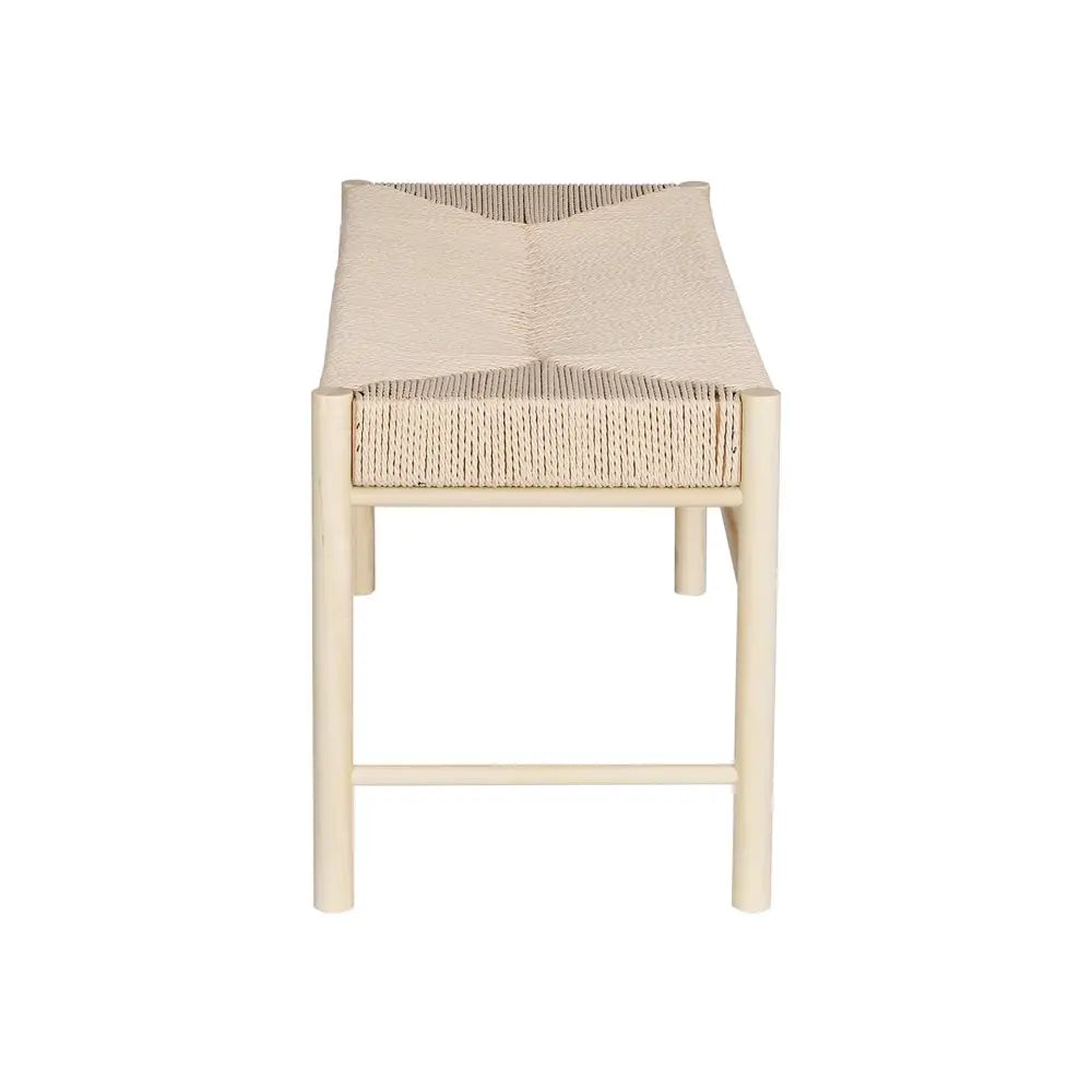 Artiss Dining Bench Paper Rope Seat Stool Chair Wooden Furniture Natural 100cm - Furniture > Dining