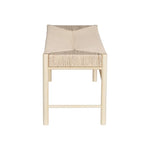 Artiss Dining Bench Paper Rope Seat Stool Chair Wooden Furniture Natural 100cm - Furniture > Dining