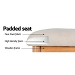 Artiss Dining Bench Upholstery Seat Wooden Chair 106cm - Furniture > Dining > Kitchen & Dining Chairs
