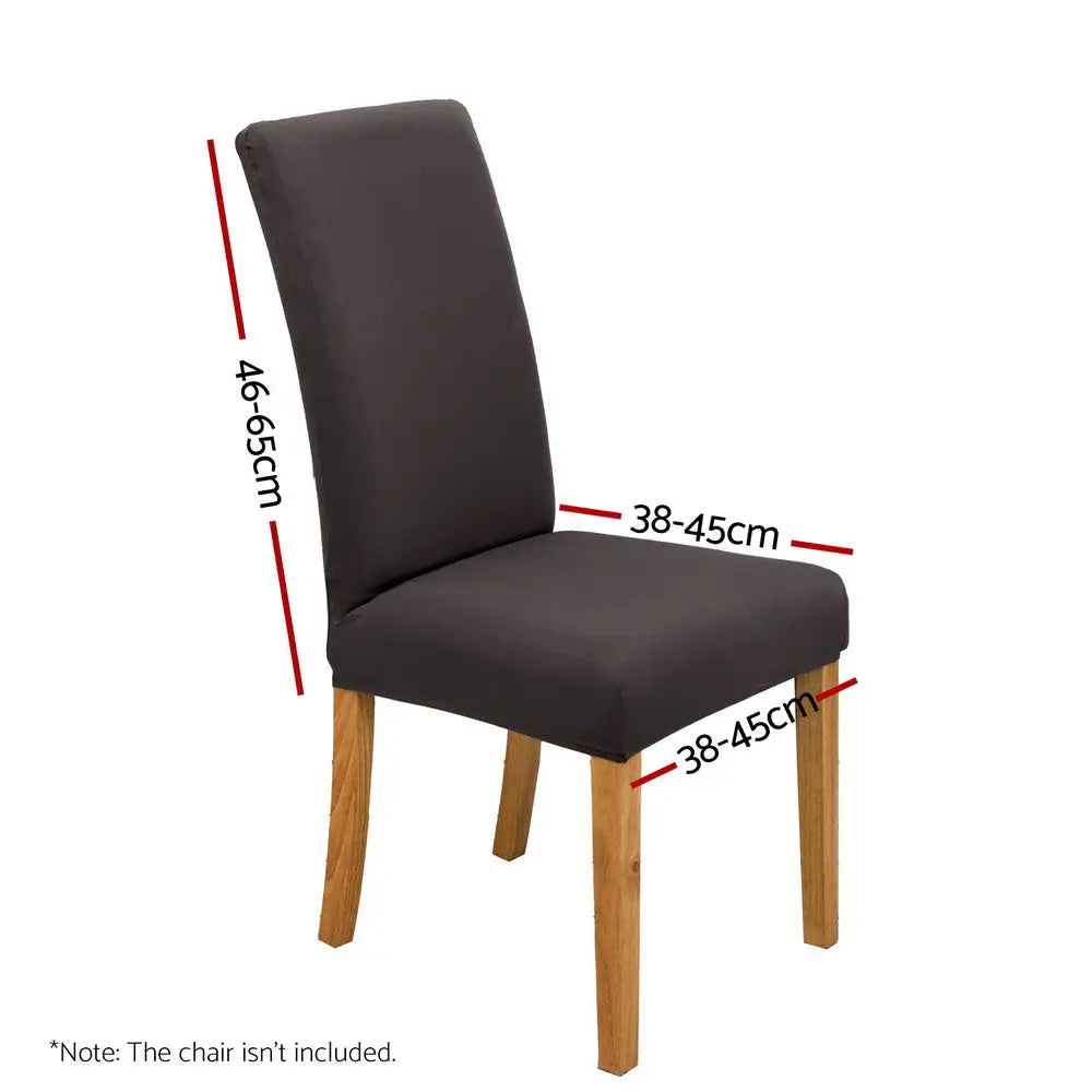 Artiss Dining Chair Covers 4x Slipcovers Spandex Stretch Banquet Party Dark Grey - Furniture > Dining > Dining Set