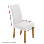 Artiss Dining Chair Covers 6x Slipcovers Spandex Stretch Banquet Wedding White - Furniture > Dining > Dining Set