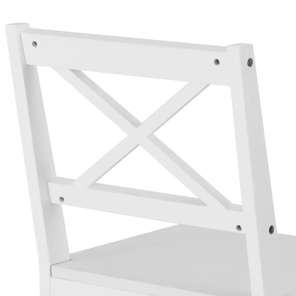 Artiss Dining Chairs and Table Dining Set 4 Cafe Chairs Set Of 5 4 Seater White - Furniture > Dining