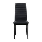 Artiss Dining Chairs Black PU Leather Set of 4 Astra - Furniture > Dining