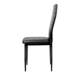 Artiss Dining Chairs Black PU Leather Set of 4 Astra - Furniture > Dining
