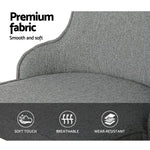 Artiss Dining Chairs Fabric Grey Set of 2 Domus - Furniture > Dining