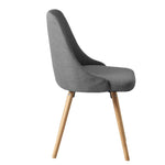 Artiss Dining Chairs Fabric Grey Set of 2 Kalmar - Furniture > Dining