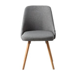Artiss Dining Chairs Fabric Grey Set of 2 Kalmar - Furniture > Dining