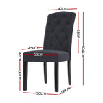 Artiss Dining Chairs Grey Fabric Set of 2 Dansk - Furniture > Dining