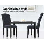 Artiss Dining Chairs Grey Fabric Set of 2 Dansk - Furniture > Dining