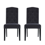 Artiss Dining Chairs Grey Fabric Set of 2 Dansk - Furniture > Dining