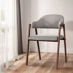 Artiss Dining Chairs Grey Linen Fabric Set Of 2 Nadi - Furniture > Bar Stools & Chairs