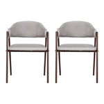 Artiss Dining Chairs Grey Linen Fabric Set Of 2 Nadi - Furniture > Bar Stools & Chairs