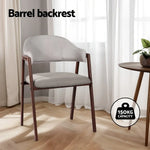 Artiss Dining Chairs Grey Linen Fabric Set Of 2 Nadi - Furniture > Bar Stools & Chairs