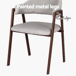 Artiss Dining Chairs Grey Linen Fabric Set Of 2 Nadi - Furniture > Bar Stools & Chairs