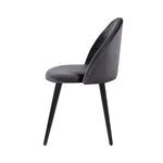 Artiss Dining Chairs Grey Velvet Set of 2 Charles - Furniture > Dining