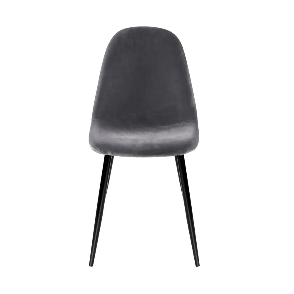 Artiss Dining Chairs Grey Velvet Set of 4 Nova - Furniture > Dining