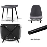 Artiss Dining Chairs Grey Velvet Set of 4 Nova - Furniture > Dining