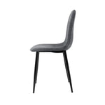 Artiss Dining Chairs Grey Velvet Set of 4 Nova - Furniture > Dining