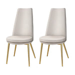 Artiss Dining Chairs High-back Beige Set of 2 Sunnie - Furniture > Bar Stools & Chairs