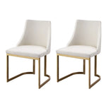 Artiss Dining Chairs Linen Fabric Beige Set Of 2 Balen - Furniture > Dining
