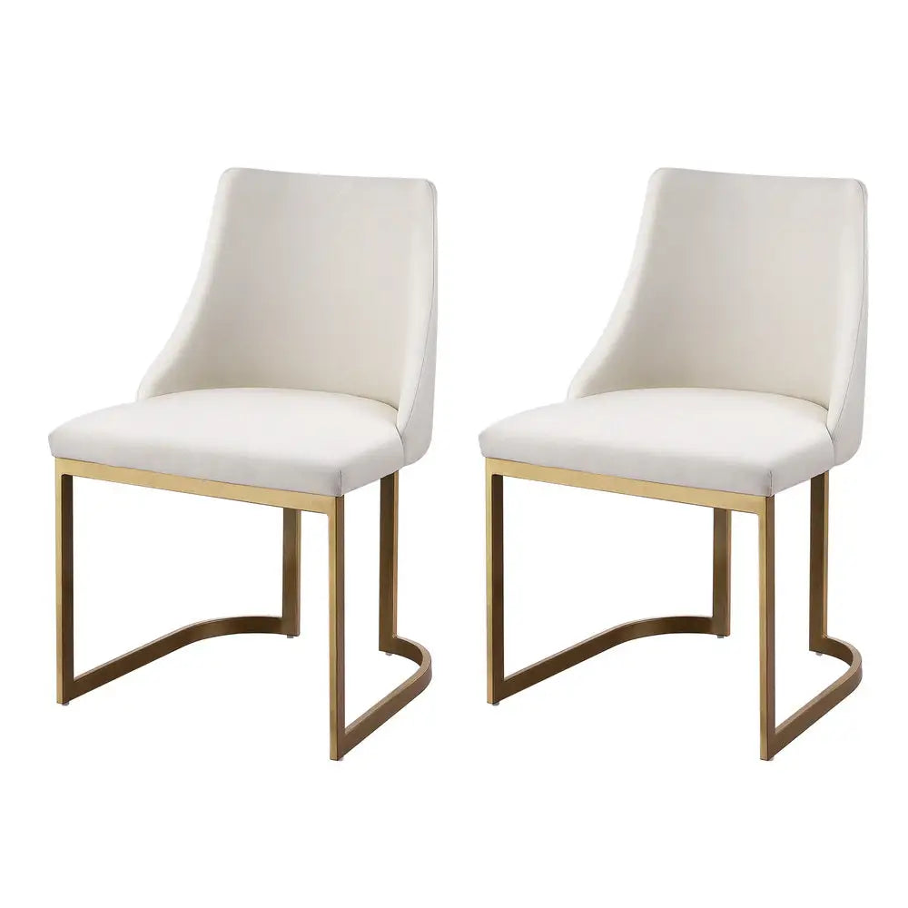 Artiss Dining Chairs Linen Fabric Beige Set Of 2 Balen - Furniture > Dining