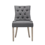 Artiss Dining Chairs Set of 2 Linen French Provincial Grey - Furniture > Dining > Dining Set