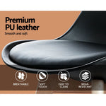Artiss Dining Chairs Set of 4 Black Leather DSW - Furniture > Dining