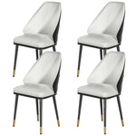 Artiss Dining Chairs Set of 4 Leather Seat Beige and Black - Furniture > Dining > Kitchen & Dining Chairs