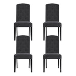 Artiss Dining Chairs Set of 4 Linen Parsons Chair Dark Grey - Furniture > Dining > Kitchen & Dining Chairs