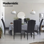 Artiss Dining Chairs Set of 4 Linen Parsons Chair Dark Grey - Furniture > Dining > Kitchen & Dining Chairs
