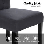 Artiss Dining Chairs Set of 4 Linen Parsons Chair Dark Grey - Furniture > Dining > Kitchen & Dining Chairs