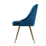 Artiss Dining Chairs Velvet Blue Set of 2 Nappa - Furniture > Dining