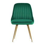 Artiss Dining Chairs Velvet Green Set of 2 Nappa - Furniture > Dining