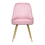 Artiss Dining Chairs Velvet Pink Set of 2 Nappa - Furniture > Dining