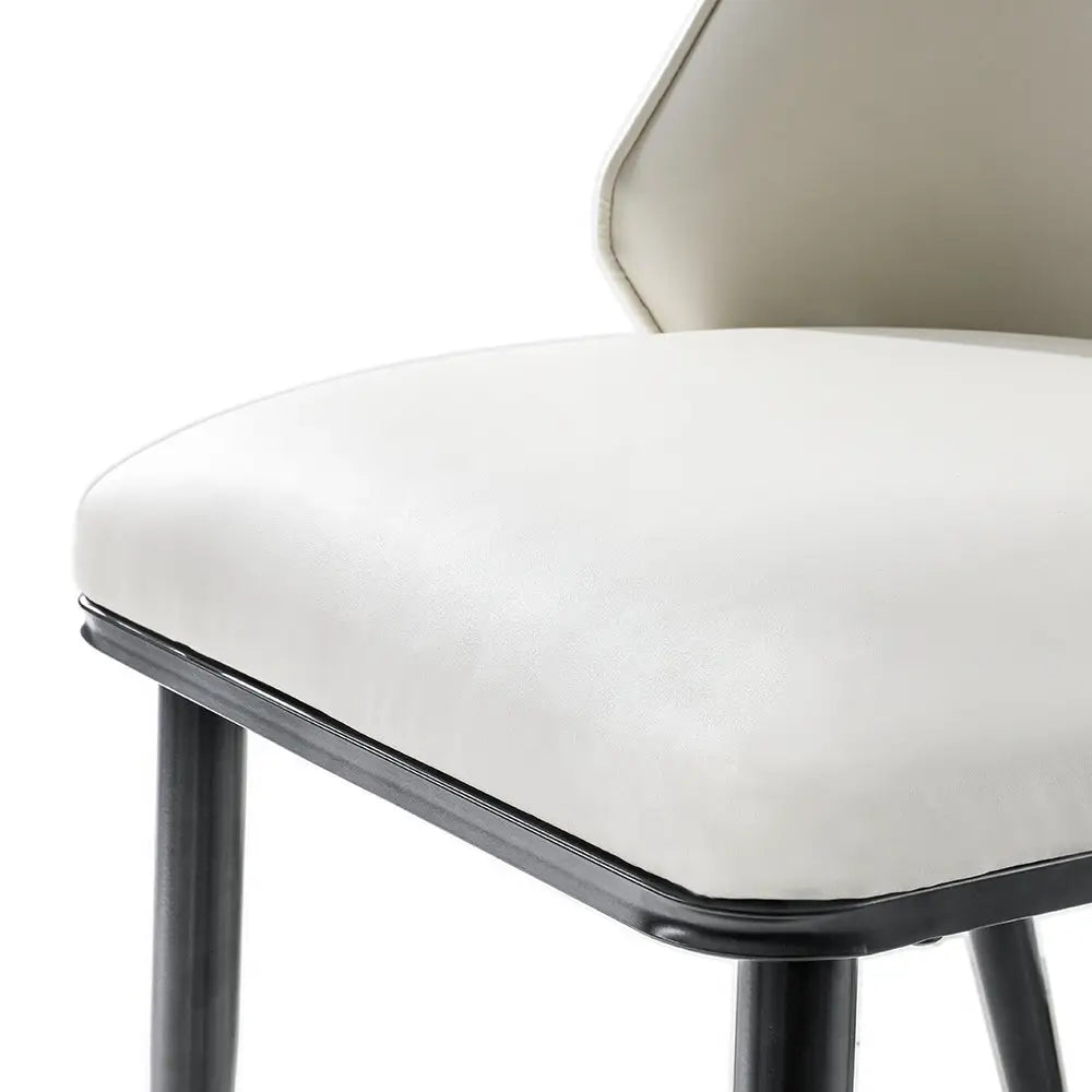 Artiss Dining Chairs Wooden Chair Kitchen Cafe Faux Leather Padded Seat Set Of 2 - Furniture > Dining