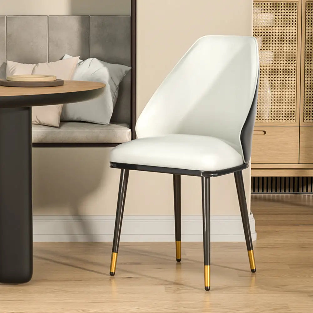 Artiss Dining Chairs Wooden Chair Kitchen Cafe Faux Leather Padded Seat Set Of 2 - Furniture > Dining
