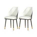 Artiss Dining Chairs Wooden Chair Kitchen Cafe Faux Leather Padded Seat Set Of 2 - Furniture > Dining