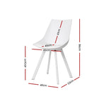 Artiss Dining Chiars Set of 2 PU leather White Lylette - Furniture > Living Room