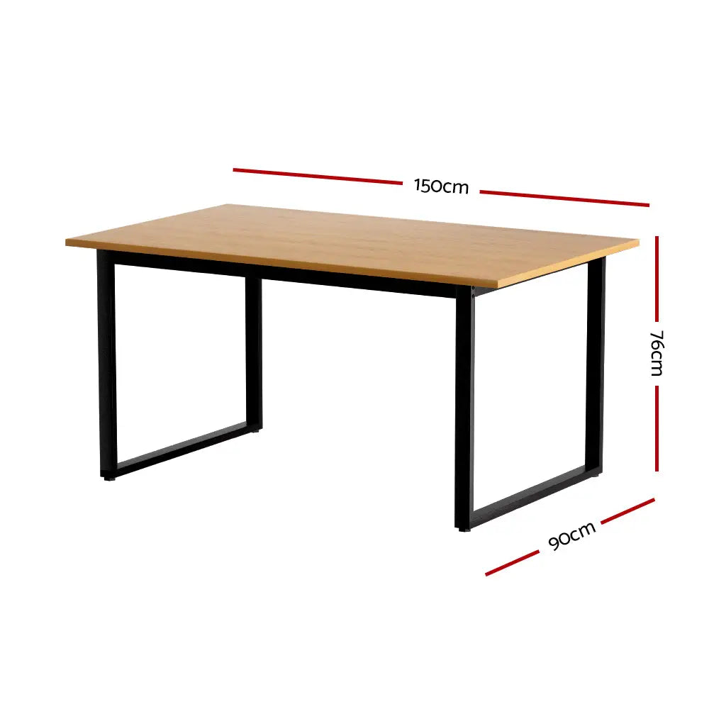 Artiss Dining Table 6 Seater Kitchen Cafe Rectangular Wooden Table 150CM - Furniture > Dining