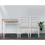 Artiss Dining Table And Chairs Set fo 3 Oak - Furniture > Dining