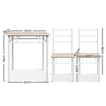 Artiss Dining Table And Chairs Set fo 3 Oak - Furniture > Dining