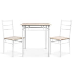 Artiss Dining Table And Chairs Set fo 3 Oak - Furniture > Dining