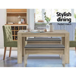 Artiss Dining Table Rectangular 4 Seater 120CM Oak Natu - Furniture > Dining